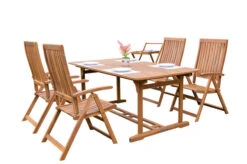 OUTFLEXX Sitzgruppe, Natur, Akazie, Ausziehtisch 150/200 X 90 Cm, 4 Multipositionssessel -Gartenmoebel Verkaufs-Shop 22805 11.jpg