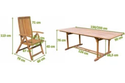 OUTFLEXX Sitzgruppe, Natur, Akazie, Ausziehtisch 150/200 X 90 Cm, 4 Multipositionssessel -Gartenmoebel Verkaufs-Shop 22805 5.jpg