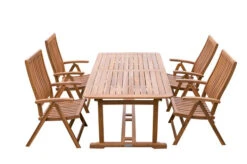 OUTFLEXX Sitzgruppe, Natur, Akazie, Ausziehtisch 150/200 X 90 Cm, 4 Multipositionssessel -Gartenmoebel Verkaufs-Shop 22805 9.jpg