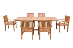 OUTFLEXX Sitzgruppe, Natur, Akazie, Ausziehtisch 180/240 X 100 Cm, 6 Armlehnensessel -Gartenmoebel Verkaufs-Shop 22831 10.jpg