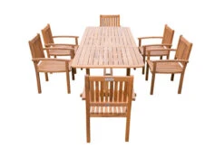 OUTFLEXX Sitzgruppe, Natur, Akazie, Ausziehtisch 180/240 X 100 Cm, 6 Armlehnensessel -Gartenmoebel Verkaufs-Shop 22831 11.jpg