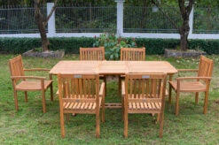 OUTFLEXX Sitzgruppe, Natur, Akazie, Ausziehtisch 180/240 X 100 Cm, 6 Armlehnensessel -Gartenmoebel Verkaufs-Shop 22831 6.jpg