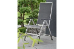 STERN Esstischgarnitur, Silbergrau/grau, Edelstahl/Textilene, Tisch 200 X 100 Cm, 2 Teilige Tischplatte, 4 Stapelsessel, Hohe Rückenlehne, 2 Multipo 16 STERN Esstischgarnitur, Silbergrau/grau, Edelstahl/Textilene, Tisch 200 X 100 Cm, 2 Teilige Tischplatte, 4 Stapelsessel, Hohe Rückenlehne, 2 Multipo -Gartenmoebel Verkaufs-Shop 22901 04.jpg