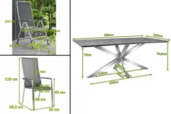 STERN Esstischgarnitur, Silbergrau/grau, Edelstahl/Textilene, Tisch 200 X 100 Cm, 4 Stapelsessel, Hohe Rückenlehne, 2 Multipo 14 STERN Esstischgarnitur, Silbergrau/grau, Edelstahl/Textilene, Tisch 200 X 100 Cm, 4 Stapelsessel, Hohe Rückenlehne, 2 Multipo -Gartenmoebel Verkaufs-Shop 22911 02 mass.jpg