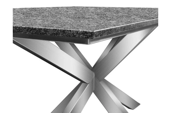 STERN Esstischgarnitur, Silbergrau/grau, Edelstahl/Textilene, Tisch 200 X 100 Cm, 4 Stapelsessel, Hohe Rückenlehne, 2 Multipo 10 STERN Esstischgarnitur, Silbergrau/grau, Edelstahl/Textilene, Tisch 200 X 100 Cm, 4 Stapelsessel, Hohe Rückenlehne, 2 Multipo – Bild 8