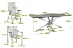 STERN Esstischgarnitur, Silber/grau, Edelstahl/Textilene, Tisch 200 X 100 Cm, 4 Stapelsessel, 2 Multipo, Padded 14 STERN Esstischgarnitur, Silber/grau, Edelstahl/Textilene, Tisch 200 X 100 Cm, 4 Stapelsessel, 2 Multipo, Padded -Gartenmoebel Verkaufs-Shop 22915 02 mass.jpg