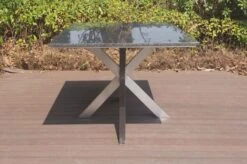 STERN Esstischgarnitur, Silber/grau, Edelstahl/Textilene, Tisch 200 X 100 Cm, 4 Stapelsessel, 2 Multipo, Padded 19 STERN Esstischgarnitur, Silber/grau, Edelstahl/Textilene, Tisch 200 X 100 Cm, 4 Stapelsessel, 2 Multipo, Padded -Gartenmoebel Verkaufs-Shop 22915 07.JPG