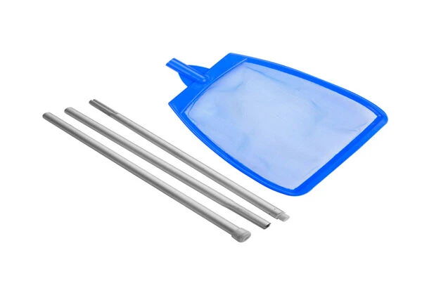 OUTTECH Poolpflege-Set, Weiß/blau, Kunststoff, 4-teilig, Inkl. Vakuum Sauger, Bürste, Dosierschwimmer Und Kescher 3 OUTTECH Poolpflege-Set, Weiß/blau, Kunststoff, 4-teilig, Inkl. Vakuum Sauger, Bürste, Dosierschwimmer Und Kescher – Bild 2