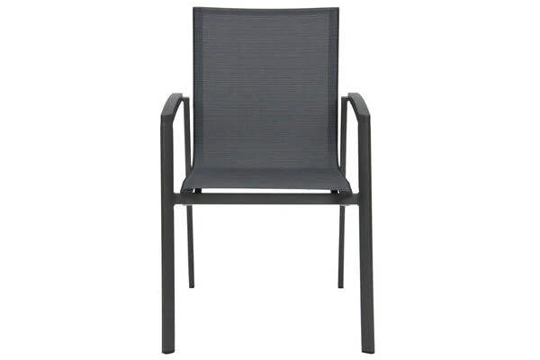 STERN New Top Esstischgarnitur, Anthrazit, Alu / Glas / Textil, Tisch 180/240x100cm, 8 Stapelsessel 13 STERN New Top Esstischgarnitur, Anthrazit, Alu / Glas / Textil, Tisch 180/240x100cm, 8 Stapelsessel – Bild 11