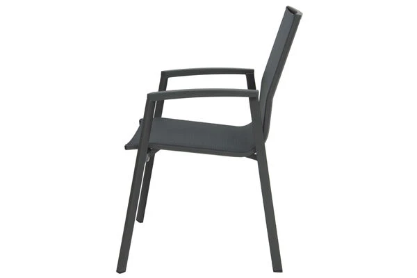 STERN New Top Esstischgarnitur, Anthrazit, Alu / Glas / Textil, Tisch 180/240x100cm, 8 Stapelsessel 14 STERN New Top Esstischgarnitur, Anthrazit, Alu / Glas / Textil, Tisch 180/240x100cm, 8 Stapelsessel – Bild 12