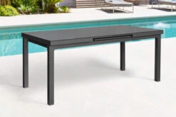 STERN New Top Esstischgarnitur, Anthrazit, Alu / Glas / Textil, Tisch 180/240x100cm, 4 Stapel-, 2 Klappsessel -Gartenmoebel Verkaufs-Shop 22991 4.jpg