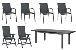 STERN New Top Esstischgarnitur, Anthrazit, Alu / Glas / Textil, Tisch 180/240x100cm, 4 Stapel-, 2 Klappsessel -Gartenmoebel Verkaufs-Shop 22991 abw.jpg