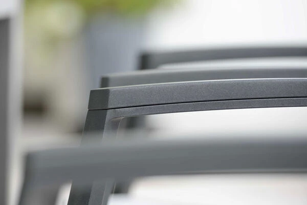 STERN New Top Esstischgarnitur, Anthrazit, Alu / Glas / Textil, Ausziehtisch 180/240x100cm, 8 Stapelsessel 13 STERN New Top Esstischgarnitur, Anthrazit, Alu / Glas / Textil, Ausziehtisch 180/240x100cm, 8 Stapelsessel – Bild 11