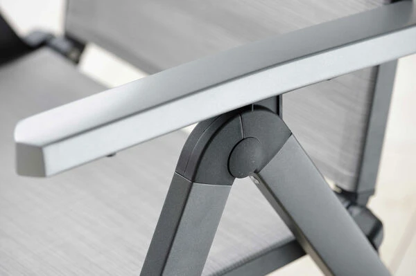 STERN New Top Esstischgarnitur, Anthrazit, Alu / Glas / Textil, Ausziehtisch 180/240x100cm, 6 Stapel-, 2 Klappsessel 15 STERN New Top Esstischgarnitur, Anthrazit, Alu / Glas / Textil, Ausziehtisch 180/240x100cm, 6 Stapel-, 2 Klappsessel – Bild 13