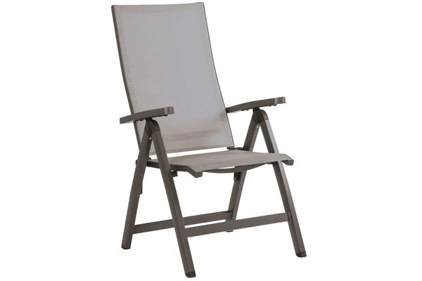 STERN New Top Esstischgarnitur, Anthrazit, Alu / Glas / Textil, Ausziehtisch 180/240x100cm, 6 Stapel-, 2 Klappsessel 4 STERN New Top Esstischgarnitur, Anthrazit, Alu / Glas / Textil, Ausziehtisch 180/240x100cm, 6 Stapel-, 2 Klappsessel – Bild 2