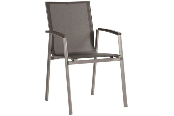 STERN New Top Esstischgarnitur, Graphit, Alu / Glas / Textil, Tisch 180/240x100cm, 6 Stapelsessel 12 STERN New Top Esstischgarnitur, Graphit, Alu / Glas / Textil, Tisch 180/240x100cm, 6 Stapelsessel – Bild 10