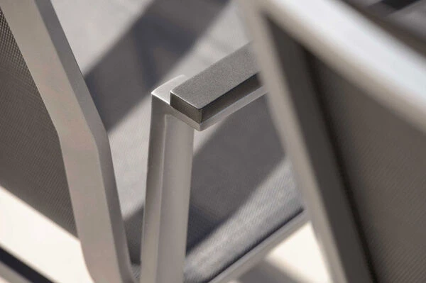 STERN New Top Esstischgarnitur, Graphit, Alu / Glas / Textil, Tisch 180/240x100cm, 6 Stapelsessel 13 STERN New Top Esstischgarnitur, Graphit, Alu / Glas / Textil, Tisch 180/240x100cm, 6 Stapelsessel – Bild 11