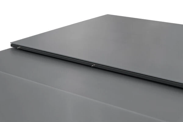 STERN New Top Esstischgarnitur, Graphit, Alu / Glas / Textil, Tisch 180/240x100cm, 6 Stapelsessel 8 STERN New Top Esstischgarnitur, Graphit, Alu / Glas / Textil, Tisch 180/240x100cm, 6 Stapelsessel – Bild 6