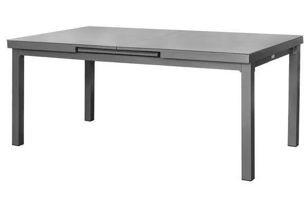 STERN New Top Esstischgarnitur, Graphit, Alu / Glas / Textil, Tisch 180/240x100cm, 6 Stapelsessel 11 STERN New Top Esstischgarnitur, Graphit, Alu / Glas / Textil, Tisch 180/240x100cm, 6 Stapelsessel – Bild 9