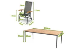 HARTMAN Silencio / Primo Sitzgruppe, Xerix/natur, Alu/Teak, 8 Multipo, 220x100cm, FSC-Teak Armlehnen -Gartenmoebel Verkaufs-Shop 23145 5.jpg