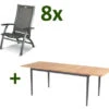 HARTMAN Silencio / Primo Sitzgruppe, Xerix/natur, Alu/Teak, 8 Multipo, 160/220x90cm, FSC-Teak Tischplatte -Gartenmoebel Verkaufs-Shop 23153 1.jpg