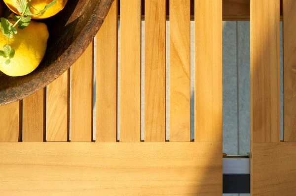 HARTMAN Silencio / Primo Sitzgruppe, Xerix/natur, Alu/Teak, 8 Multipo, 160/220x90cm, FSC-Teak Tischplatte 6 HARTMAN Silencio / Primo Sitzgruppe, Xerix/natur, Alu/Teak, 8 Multipo, 160/220x90cm, FSC-Teak Tischplatte – Bild 4