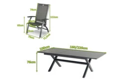 HARTMAN Xanadu / Primo Sitzgruppe, Xerix, Alu/Textilene/Glaskeramik, 6 Multipo, 160/220x100cm 11 HARTMAN Xanadu / Primo Sitzgruppe, Xerix, Alu/Textilene/Glaskeramik, 6 Multipo, 160/220x100cm -Gartenmoebel Verkaufs-Shop 23167 mass.jpg