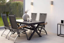 HARTMAN Xanadu / Primo Sitzgruppe, Xerix, Alu/Textilene/Glaskeramik, 4 Multipo, 160/220x100cm, Ausziehfunktion