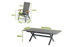 HARTMAN Xanadu / Primo Sitzgruppe, Xerix, Alu/Textilene/Glaskeramik, 4 Multipo, 160/220x100cm, Ausziehfunktion 9 HARTMAN Xanadu / Primo Sitzgruppe, Xerix, Alu/Textilene/Glaskeramik, 4 Multipo, 160/220x100cm, Ausziehfunktion -Gartenmoebel Verkaufs-Shop 23169 mass.jpg