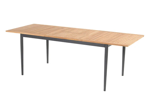 HARTMAN Silencio / Aruba Sitzgruppe, Xerix/natur, Alu/Teak, 6 Dining Sessel, 160/220x90cm, FSC-Teak Armlehnen 4 HARTMAN Silencio / Aruba Sitzgruppe, Xerix/natur, Alu/Teak, 6 Dining Sessel, 160/220x90cm, FSC-Teak Armlehnen – Bild 2