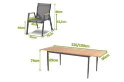 HARTMAN Silencio / Aruba Sitzgruppe, Xerix/natur, Alu/Teak, 8 Dining Sessel, 160/220x90cm, FSC-Teak Armlehnen 15 HARTMAN Silencio / Aruba Sitzgruppe, Xerix/natur, Alu/Teak, 8 Dining Sessel, 160/220x90cm, FSC-Teak Armlehnen -Gartenmoebel Verkaufs-Shop 23226 mass.jpg