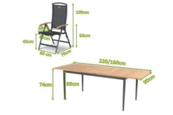 HARTMAN Silencio / RaffaeloSitzgruppe, Xerix/natur, Alu/Teak, 8 Multipo, 160/220x90cm, FSC-Teak Armlehnen -Gartenmoebel Verkaufs-Shop 23236 mass.jpg