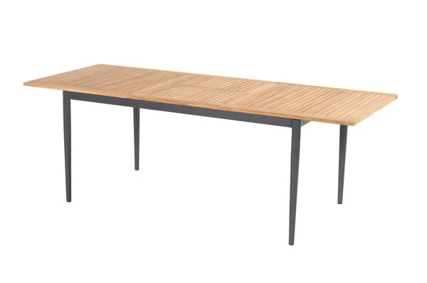 HARTMAN Silencio / RaffaeloSitzgruppe, Xerix/natur, Alu/Teak, 8 Dining Sessel, 160/220x90cm, FSC-Teak Armlehnen 3 HARTMAN Silencio / RaffaeloSitzgruppe, Xerix/natur, Alu/Teak, 8 Dining Sessel, 160/220x90cm, FSC-Teak Armlehnen – Bild 2