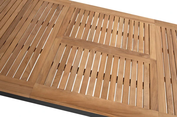 HARTMAN Silencio / RaffaeloSitzgruppe, Xerix/natur, Alu/Teak, 8 Dining Sessel, 160/220x90cm, FSC-Teak Armlehnen 5 HARTMAN Silencio / RaffaeloSitzgruppe, Xerix/natur, Alu/Teak, 8 Dining Sessel, 160/220x90cm, FSC-Teak Armlehnen – Bild 4