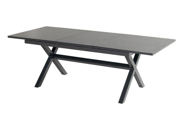 HARTMAN Xanadu / Aruba Sitzgruppe, Xerix/natur, Alu/Teak/Glaskeramik, 4 Dining Sessel, 160/220x100cm, FSC-Teak Armlehnen 4 HARTMAN Xanadu / Aruba Sitzgruppe, Xerix/natur, Alu/Teak/Glaskeramik, 4 Dining Sessel, 160/220x100cm, FSC-Teak Armlehnen – Bild 2