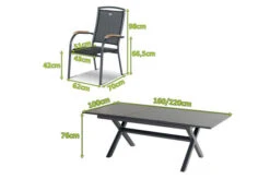 HARTMAN Xanadu / Raffaelo Sitzgruppe, Xerix/natur, Alu/Teak/Glaskeramik, 8 Dining Sessel, 160/220x100cm, FSC-Teak Armlehnen 9 HARTMAN Xanadu / Raffaelo Sitzgruppe, Xerix/natur, Alu/Teak/Glaskeramik, 8 Dining Sessel, 160/220x100cm, FSC-Teak Armlehnen -Gartenmoebel Verkaufs-Shop 23299 mass.jpg