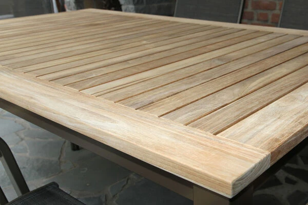 KETTLER Granada/Easy Sitzgruppe, Silber/anthrazit, Alu/Textilene, Teaktisch 160x95 Cm,4 Multipo, FSC-Teak Tischplatte 6 KETTLER Granada/Easy Sitzgruppe, Silber/anthrazit, Alu/Textilene, Teaktisch 160x95 Cm,4 Multipo, FSC-Teak Tischplatte – Bild 4