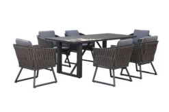 OUTFLEXX Oranger Blossom Esstischgarnitur, Anthrazit, Alu/XL Geflecht, 7-teilig, Inkl. Sitz- Und Rückenkissen, Tisch 200 X 90 X 76 Cm -Gartenmoebel Verkaufs-Shop 23395 3.jpg