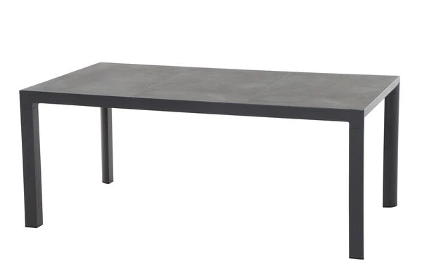 SIENA GARDEN Carlos/Solea Dining Set, Anthrazit/blau, Keramik/Gardino®-Geflecht/Alu, 180 X 100cm, Inkl. 4 Diningsessel, Stufenlos Verstellbar 4 SIENA GARDEN Carlos/Solea Dining Set, Anthrazit/blau, Keramik/Gardino®-Geflecht/Alu, 180 X 100cm, Inkl. 4 Diningsessel, Stufenlos Verstellbar – Bild 2