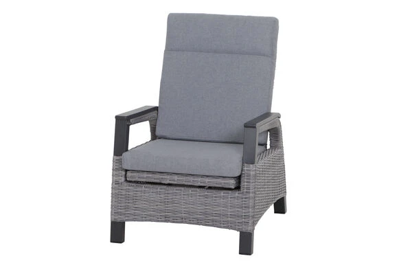 SIENA GARDEN Solea/Bellani Dining Set, Grau/anthrazit/blau, Gardino®-Geflecht/Alu/Keramik, 140 X 85 X 50-72cm, Inkl. 4 Diningsessel, Stufenlos Verstellbar 6 SIENA GARDEN Solea/Bellani Dining Set, Grau/anthrazit/blau, Gardino®-Geflecht/Alu/Keramik, 140 X 85 X 50-72cm, Inkl. 4 Diningsessel, Stufenlos Verstellbar – Bild 4