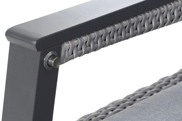 SIENA GARDEN Solea/Bellani Dining Set, Grau/anthrazit/blau, Gardino®-Geflecht/Alu/Keramik, 140 X 85 X 50-72cm, Inkl. 4 Diningsessel, Stufenlos Verstellbar 13 SIENA GARDEN Solea/Bellani Dining Set, Grau/anthrazit/blau, Gardino®-Geflecht/Alu/Keramik, 140 X 85 X 50-72cm, Inkl. 4 Diningsessel, Stufenlos Verstellbar – Bild 11