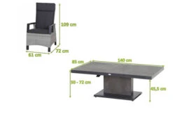 SIENA GARDEN Corido/Bellani Dining Set, Anthrazit/grau, Keramik/Geflecht/Alu, 140 X 85 X 50-72cm, Inkl. 4 Diningsessel 16 SIENA GARDEN Corido/Bellani Dining Set, Anthrazit/grau, Keramik/Geflecht/Alu, 140 X 85 X 50-72cm, Inkl. 4 Diningsessel -Gartenmoebel Verkaufs-Shop 23761 05.jpg