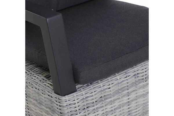 SIENA GARDEN Corido/Bellani Dining Set, Anthrazit/grau, Keramik/Geflecht/Alu, 140 X 85 X 50-72cm, Inkl. 4 Diningsessel 9 SIENA GARDEN Corido/Bellani Dining Set, Anthrazit/grau, Keramik/Geflecht/Alu, 140 X 85 X 50-72cm, Inkl. 4 Diningsessel – Bild 7