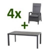 SIENA GARDEN Carlos/Solea Dining Set, Anthrazit/grau/blau, Alu/Gardino®-Geflecht/Keramik, 180 X 100cm, Inkl. 4 Diningsessel, Stufenlos Verstellbar 1 SIENA GARDEN Carlos/Solea Dining Set, Anthrazit/grau/blau, Alu/Gardino®-Geflecht/Keramik, 180 X 100cm, Inkl. 4 Diningsessel, Stufenlos Verstellbar -Gartenmoebel Verkaufs-Shop 23781 01.jpg
