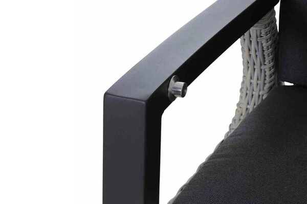 SIENA GARDEN Messina/Corido Dining Set, Anthrazit, Alu/Geflecht/Keramik, 200-260 X 100 Cm, Inkl. 4 Diningsessel 12 SIENA GARDEN Messina/Corido Dining Set, Anthrazit, Alu/Geflecht/Keramik, 200-260 X 100 Cm, Inkl. 4 Diningsessel – Bild 10