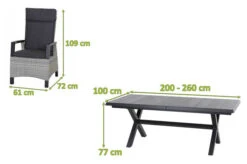 SIENA GARDEN Messina/Corido Dining Set, Anthrazit, Alu/Geflecht/Keramik, 200-260 X 100 Cm, Inkl. 4 Diningsessel 24 SIENA GARDEN Messina/Corido Dining Set, Anthrazit, Alu/Geflecht/Keramik, 200-260 X 100 Cm, Inkl. 4 Diningsessel -Gartenmoebel Verkaufs-Shop 23806 5.jpg