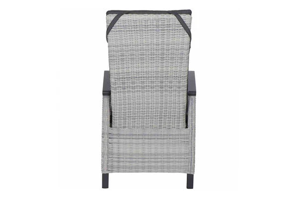 SIENA GARDEN Messina/Corido Dining Set, Anthrazit, Alu/Geflecht/Keramik, 200-260 X 100 Cm, Inkl. 4 Diningsessel 9 SIENA GARDEN Messina/Corido Dining Set, Anthrazit, Alu/Geflecht/Keramik, 200-260 X 100 Cm, Inkl. 4 Diningsessel – Bild 7