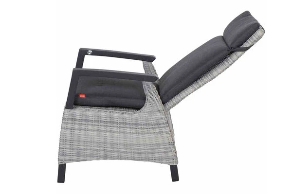 SIENA GARDEN Messina/Corido Dining Set, Anthrazit, Alu/Geflecht/Keramik, 200-260 X 100 Cm, Inkl. 4 Diningsessel 11 SIENA GARDEN Messina/Corido Dining Set, Anthrazit, Alu/Geflecht/Keramik, 200-260 X 100 Cm, Inkl. 4 Diningsessel – Bild 9