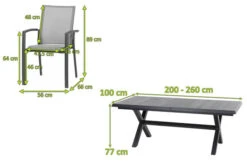 SIENA GARDEN Messina/Velia Dining Set, Anthrazit/grau, Alu/Ranotex®-Gewebe/Keramik, 200-260x100, Inkl. 8 Diningsessel 20 SIENA GARDEN Messina/Velia Dining Set, Anthrazit/grau, Alu/Ranotex®-Gewebe/Keramik, 200-260x100, Inkl. 8 Diningsessel -Gartenmoebel Verkaufs-Shop 23810 5.jpg