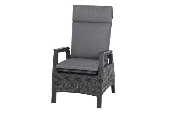 SIENA GARDEN Messina/Solea Dining Set, Anthrazit/blau, Alu/Gardino®-Geflecht/Keramik, 200-260x100 Cm, Inkl. 8 Diningsessel, Stufenlos Verstellbar 4 SIENA GARDEN Messina/Solea Dining Set, Anthrazit/blau, Alu/Gardino®-Geflecht/Keramik, 200-260x100 Cm, Inkl. 8 Diningsessel, Stufenlos Verstellbar – Bild 2